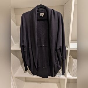 Black Open Front Cardigan